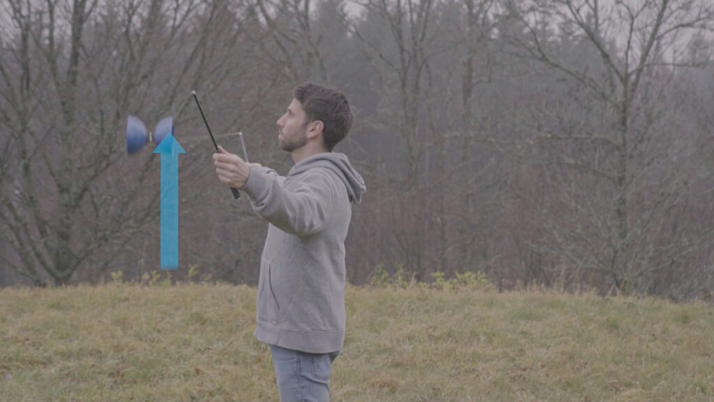 Diabolo gerade hochwerfen